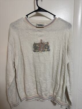 vintage northern reflections Golf Sweater Size Medium Made In USA Fast Shipping
